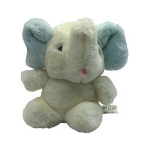 Vtg Eden Toys Plush Elephant Stuffed Animal 5.5" Made in Korea Rattle Inside